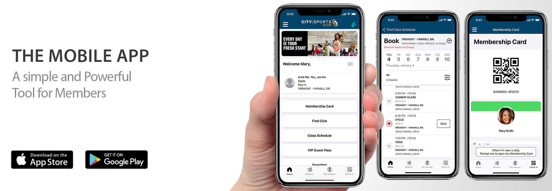 City Sports Club Mobile App is now available