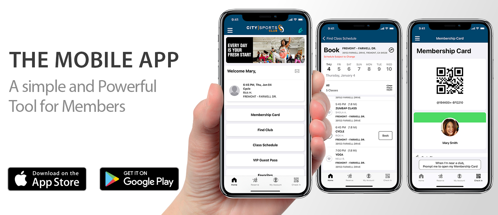 City Sports Club Mobile App Sample